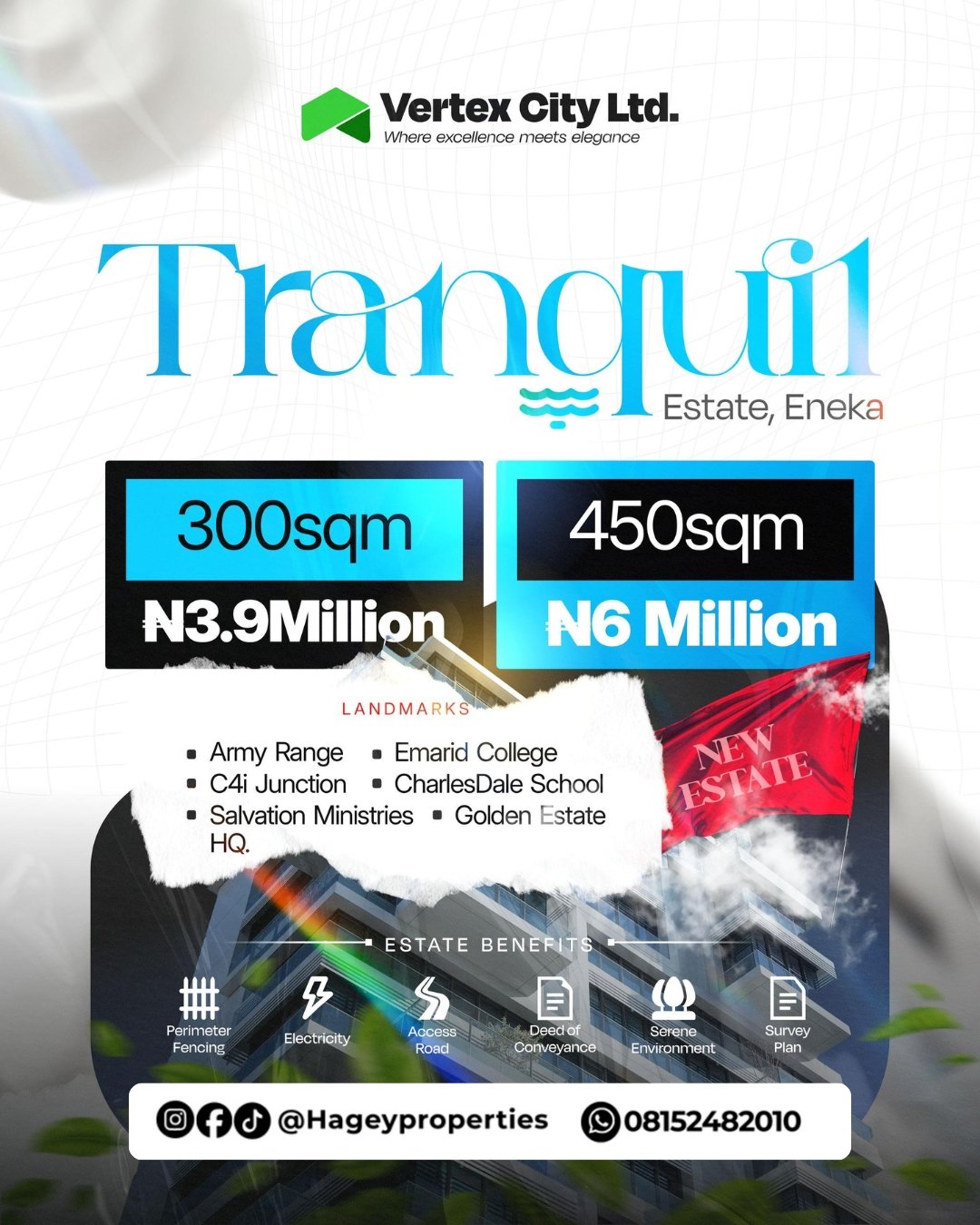 Tranquil Estate property flyer for Eneka